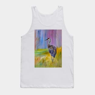 Crane in a violet forest Tank Top